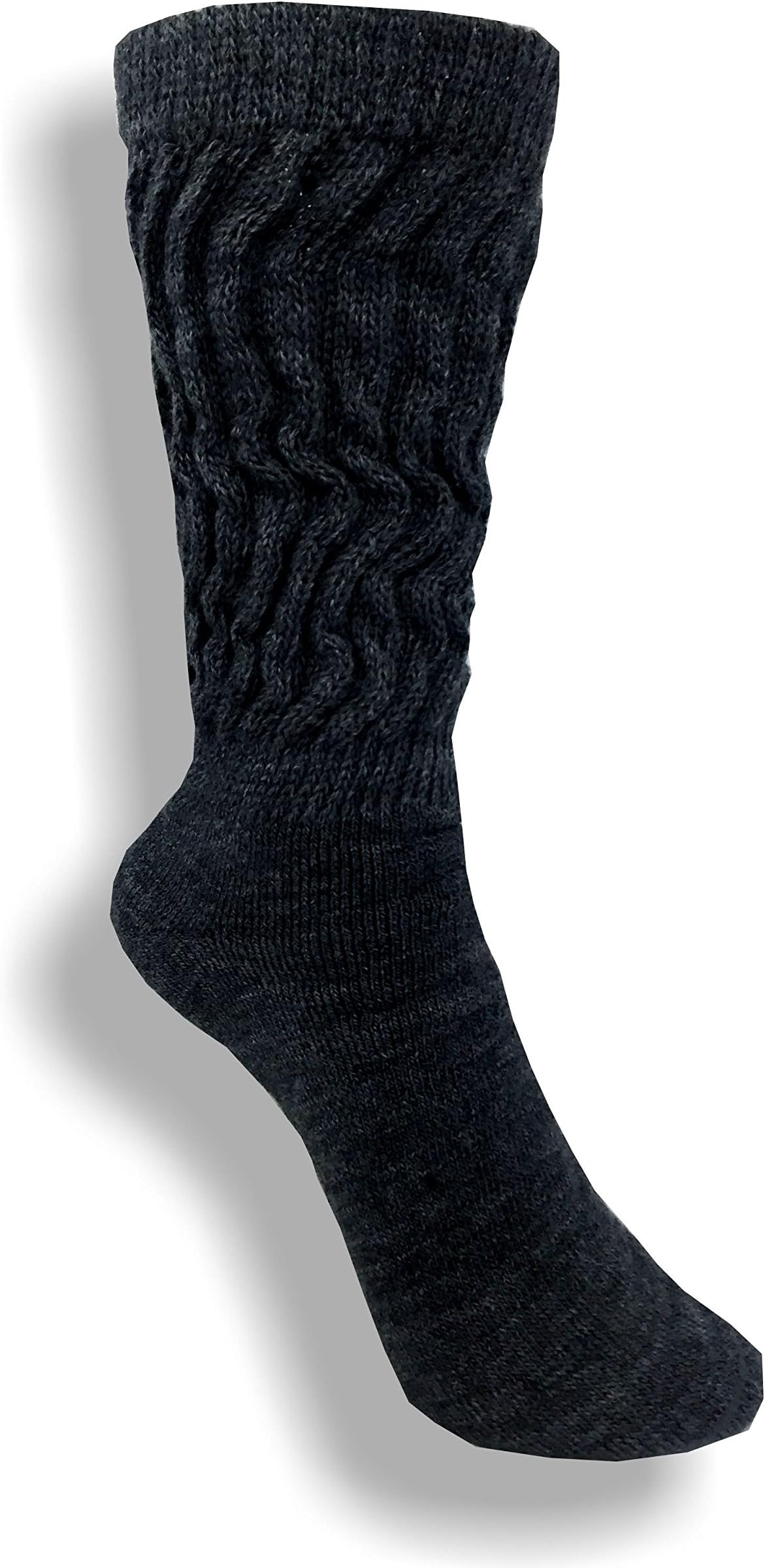 Alpacas of Montana Therapeutic Alpaca Socks - Mid Calf - Diabetic, Neuropathy, Large Calves - 5 Colors