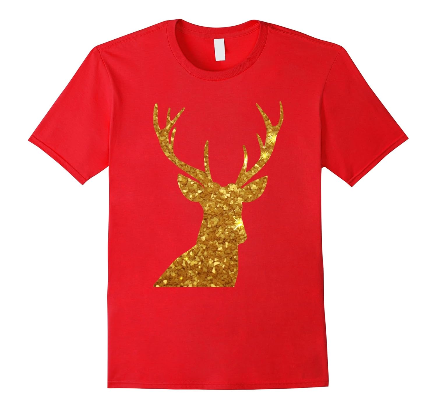 Gold Glitter Deer T-Shirt for Christmas-ANZ