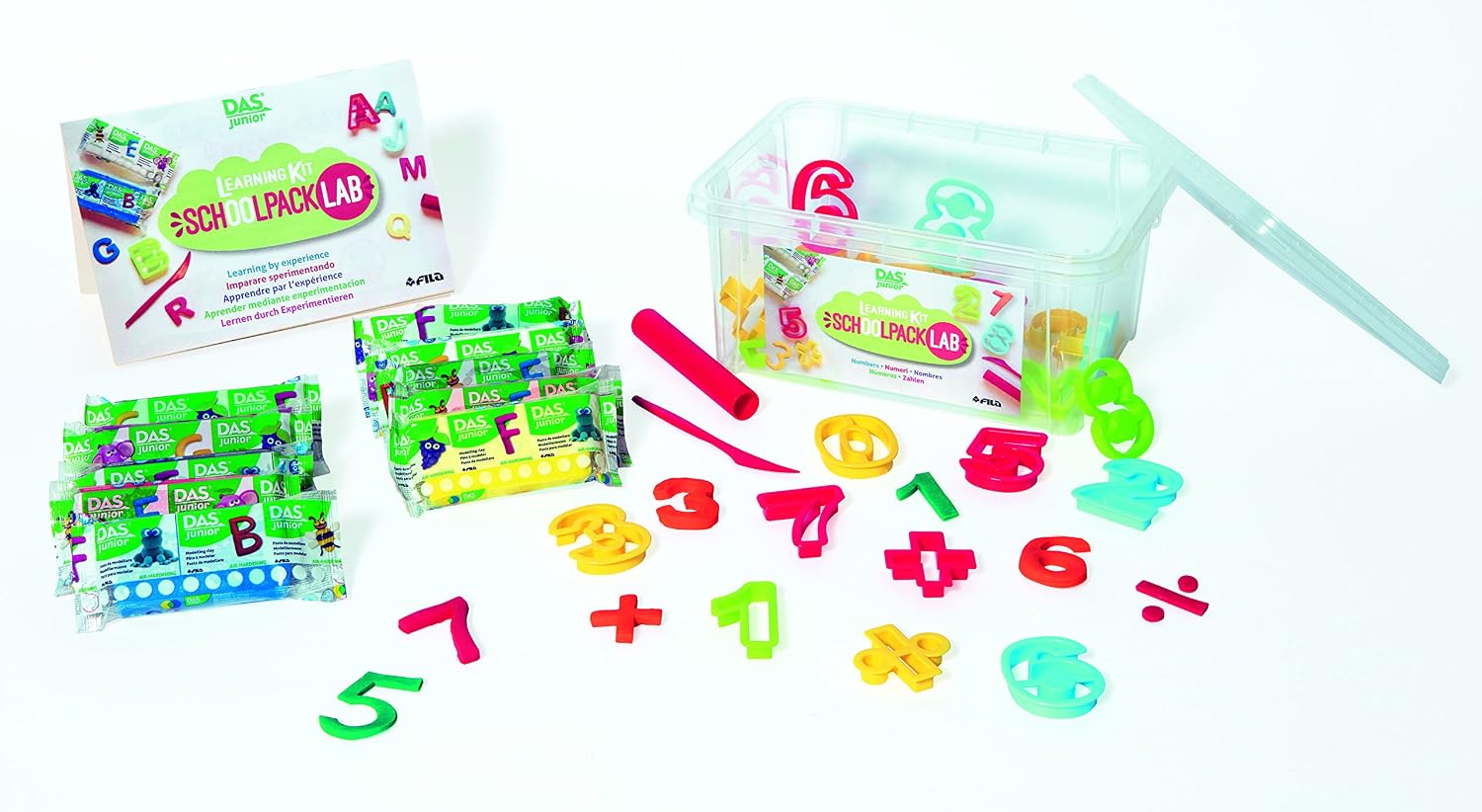 DAS Junior Schoolpack Lab Air-Hardening Modelling Clay Numbers, Accessories, Guides and Set, For Schools and Art Classes - Image 4