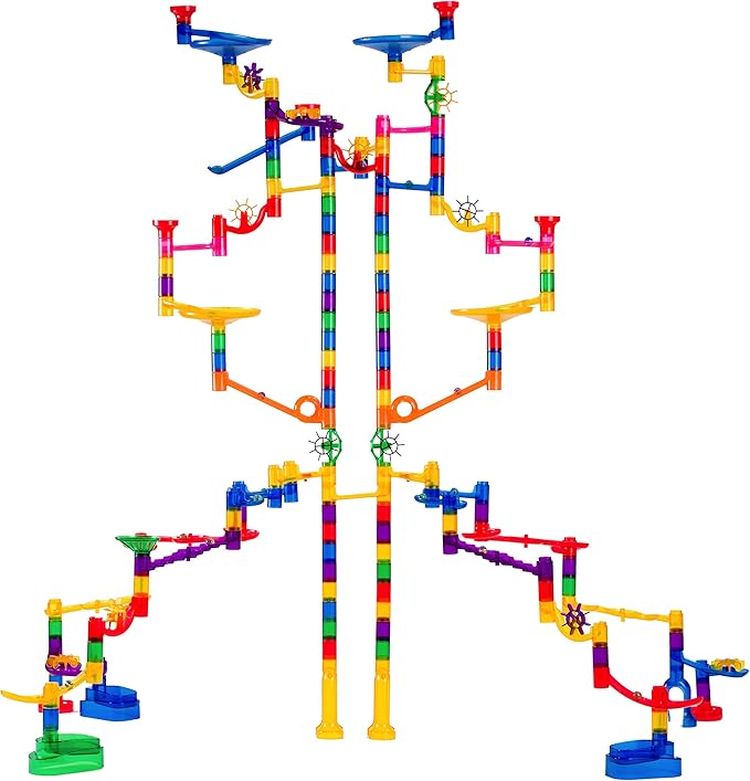 Marble Genius Marble Run Extreme Set 125 Translucent Marbulous Pieces
