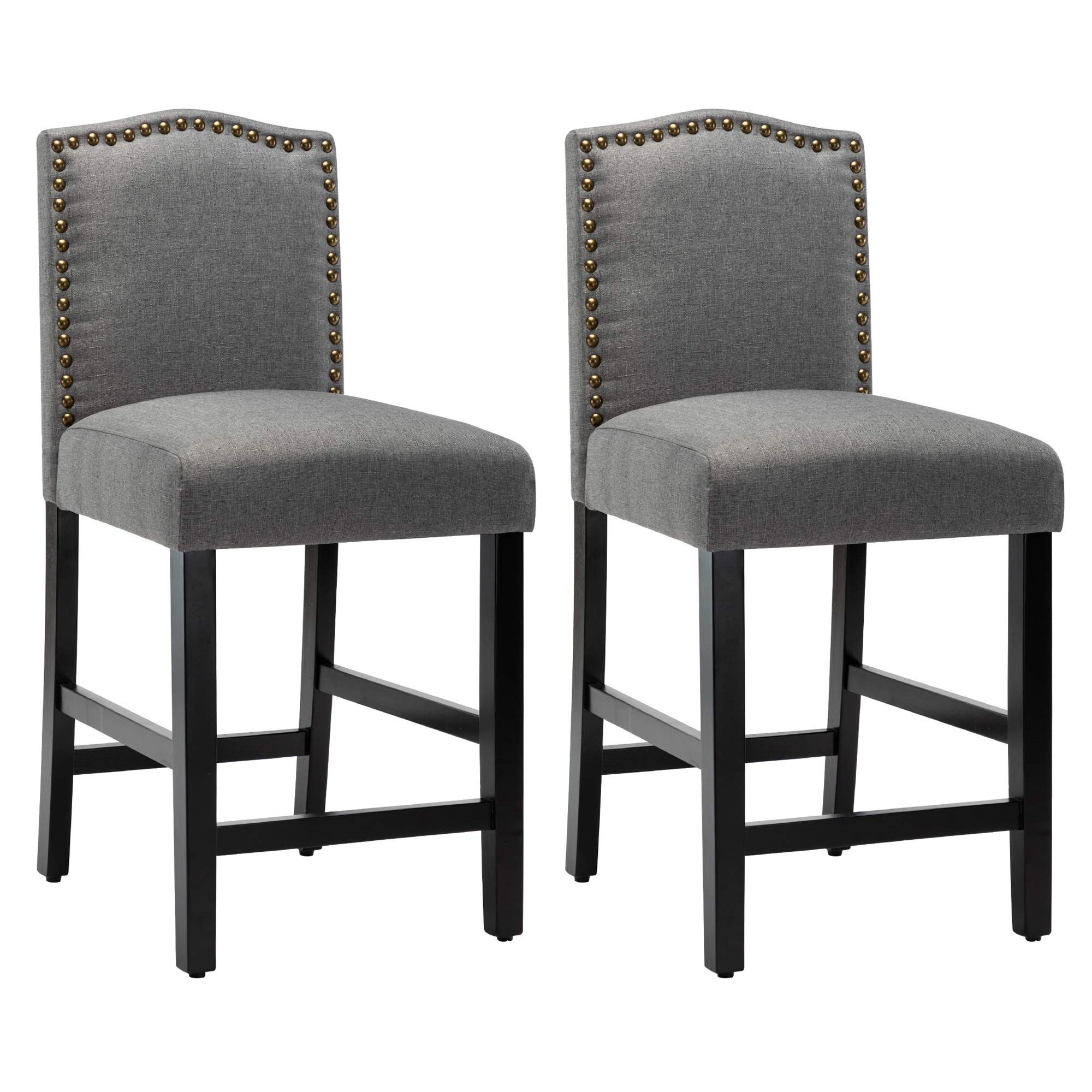 Buy LSSPAID Bar Stools Set of 2, 24 inch Kitchen Island Wood Bar Chairs