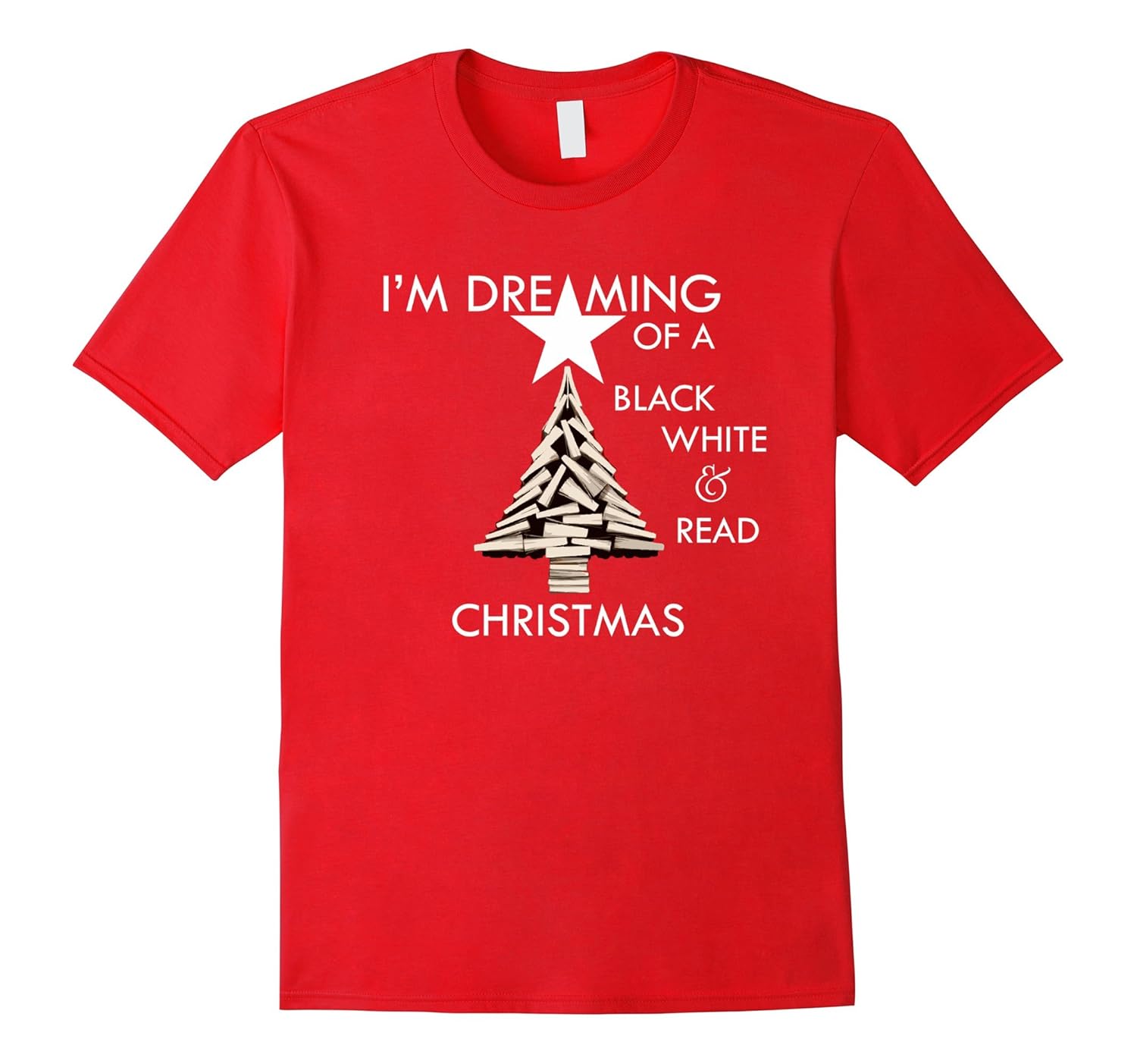 Reading Book Christmas Tree T-Shirt Popular Holidays Gift-Rose