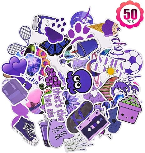 Amazon Com 50pcs Vsco Suitcase Stickers Laptop Stickers Purple