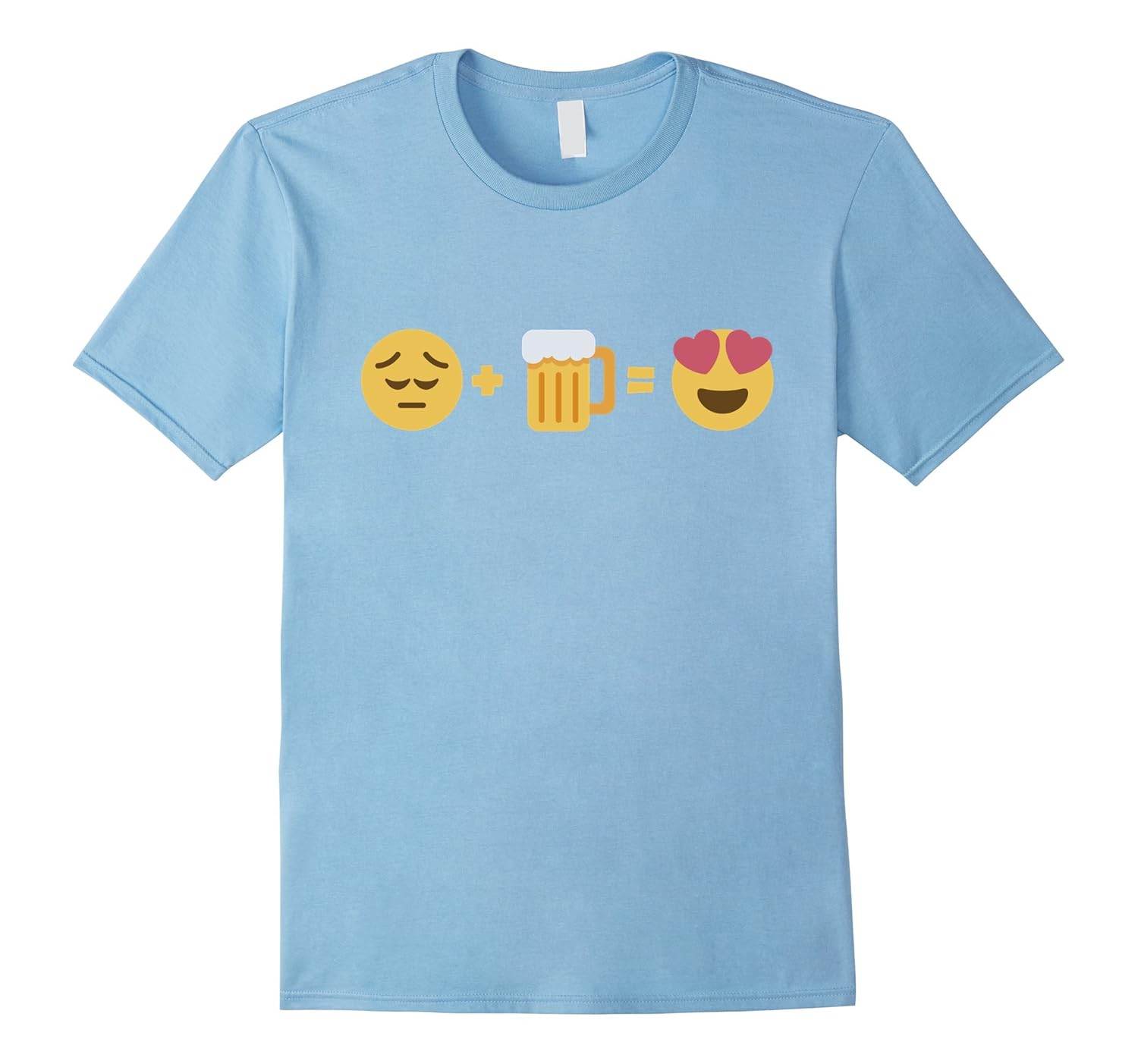 Me Beer Happiness I Love Beer Emoji Drinking T Shirt-FL