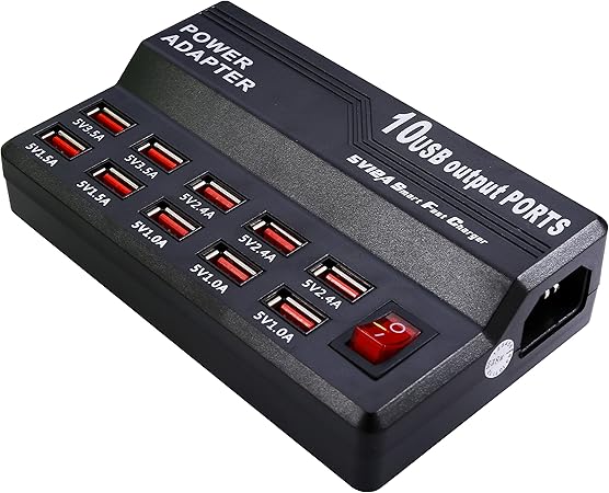 Universal 10 Ports Portable Usb Charging Station With Amazon De Elektronik