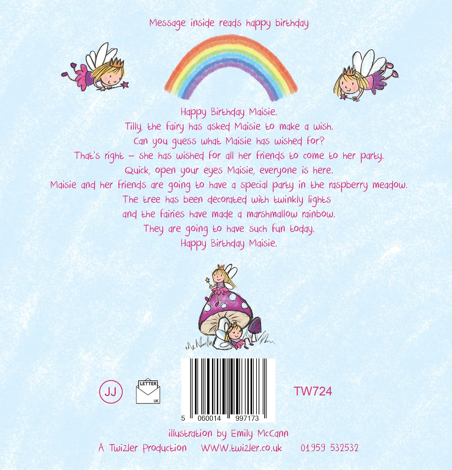 Twizler Happy Birthday Card for Granddaughter with Magical Unicorn, Granddaughter Birthday Card, Childrens Birthday Card - Image 3
