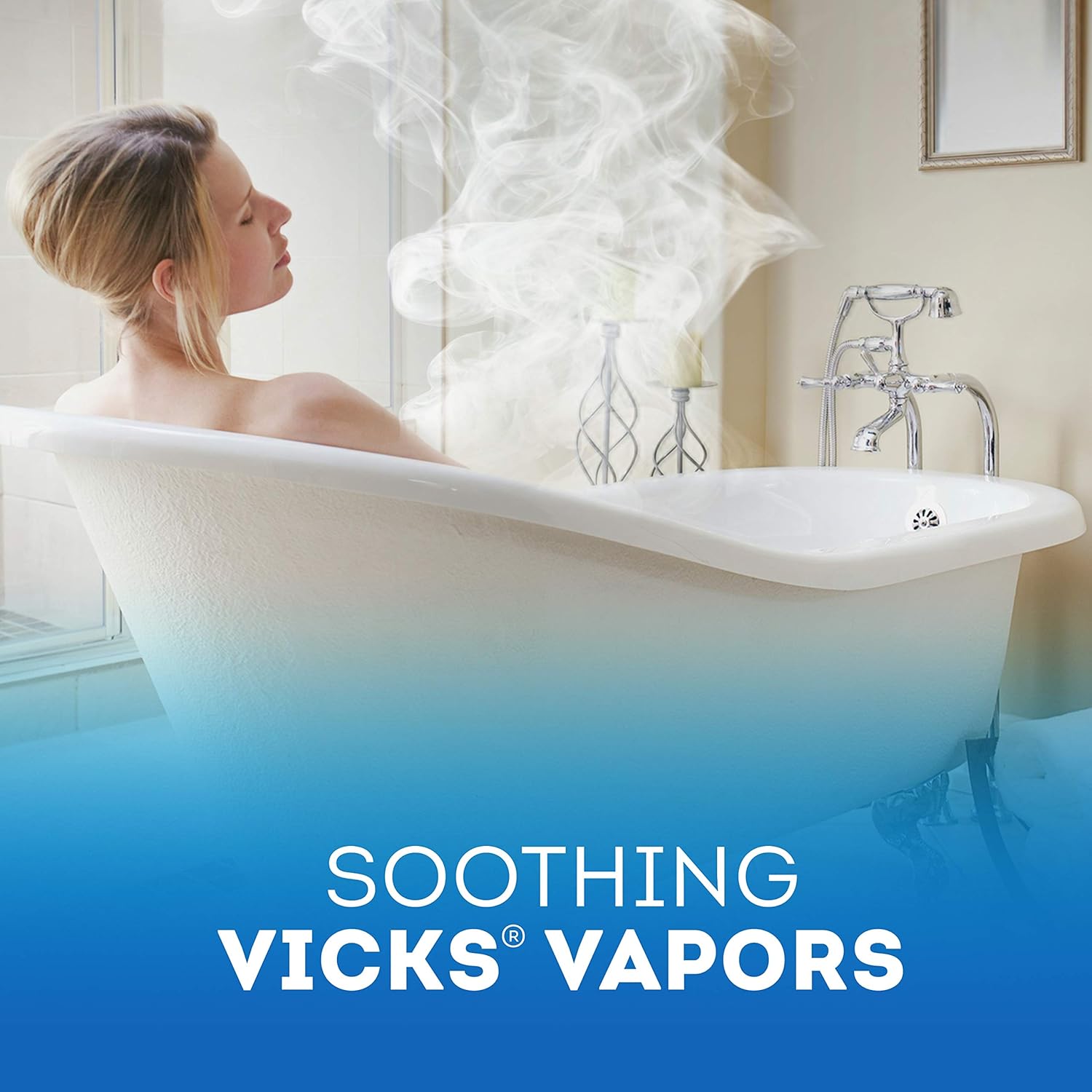 Vicks VapoBath Bath Crystals, 15 oz (2 Pack), Bath Bomb & Salts, Soothing Vicks Vapors with Eucalyptus, Camphor, and Menthol (30 oz Total): Health & Personal Care