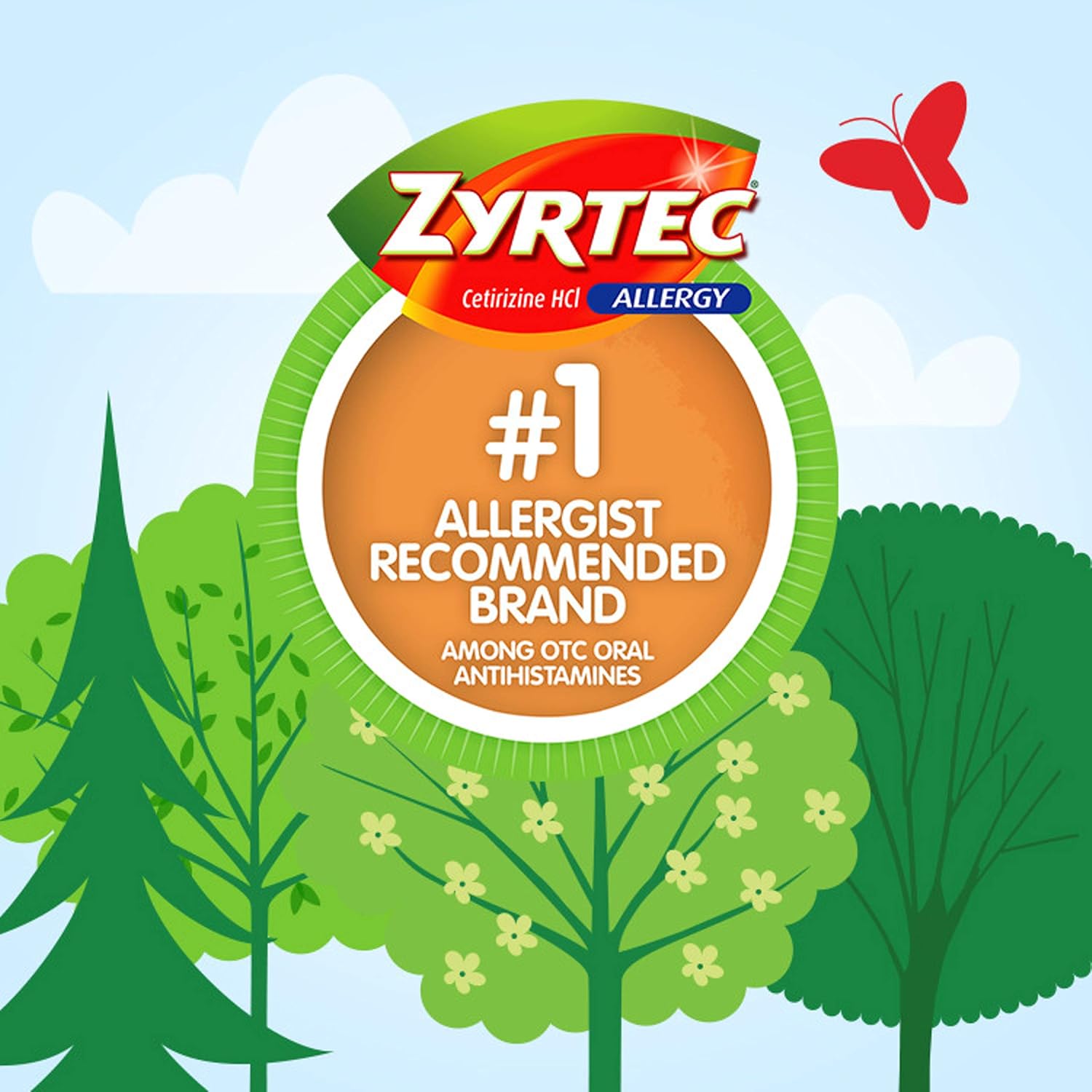 Zyrtec 24 Hour Allergy Dissolve Tablets with Cetirizine HCl Antihistamine, Citrus Flavored, 24 ct: Health & Personal Care