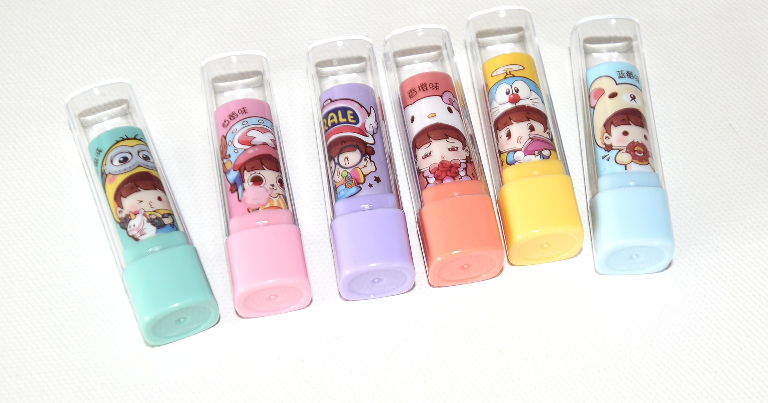 Happy Little Girl Magic Lip Balm (Set of 6), Cutie Doll Lip Balm