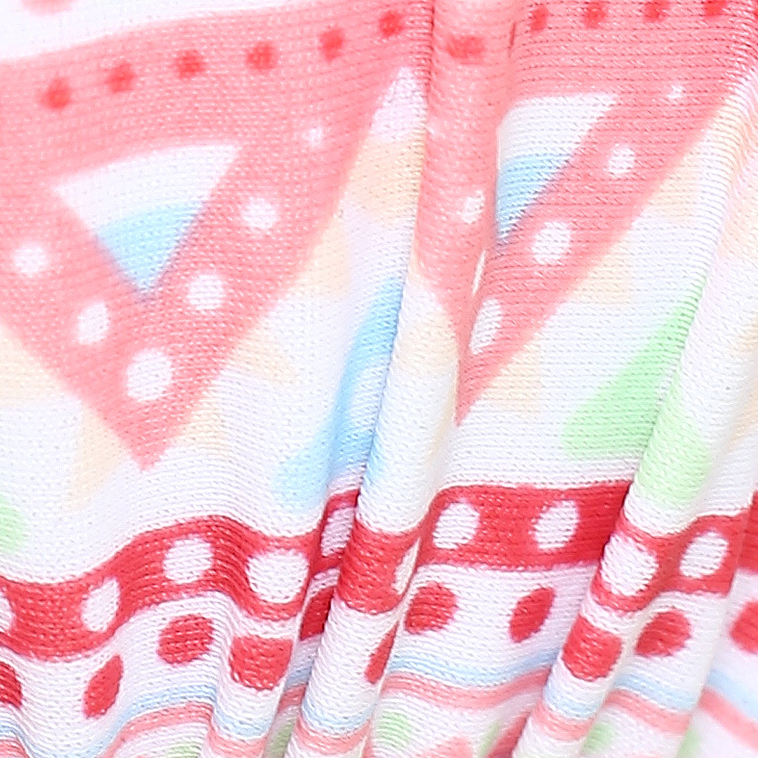 kvl womens printed bikini swimsuit top - white