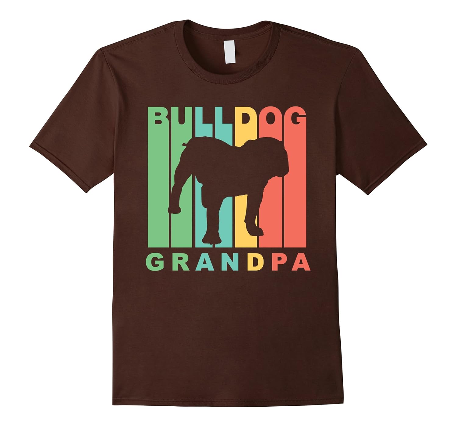 Mens Retro Style Bulldog Grandpa Dog Grandparent T-Shirt-anz