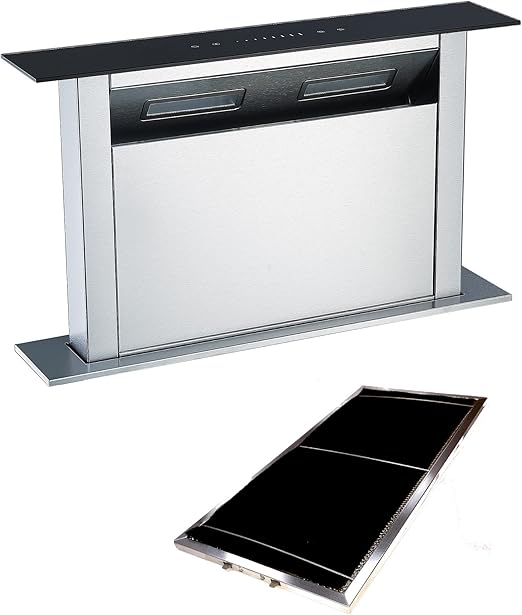 Cookology Downdraft Cooker Hood Built Into Island Worktop