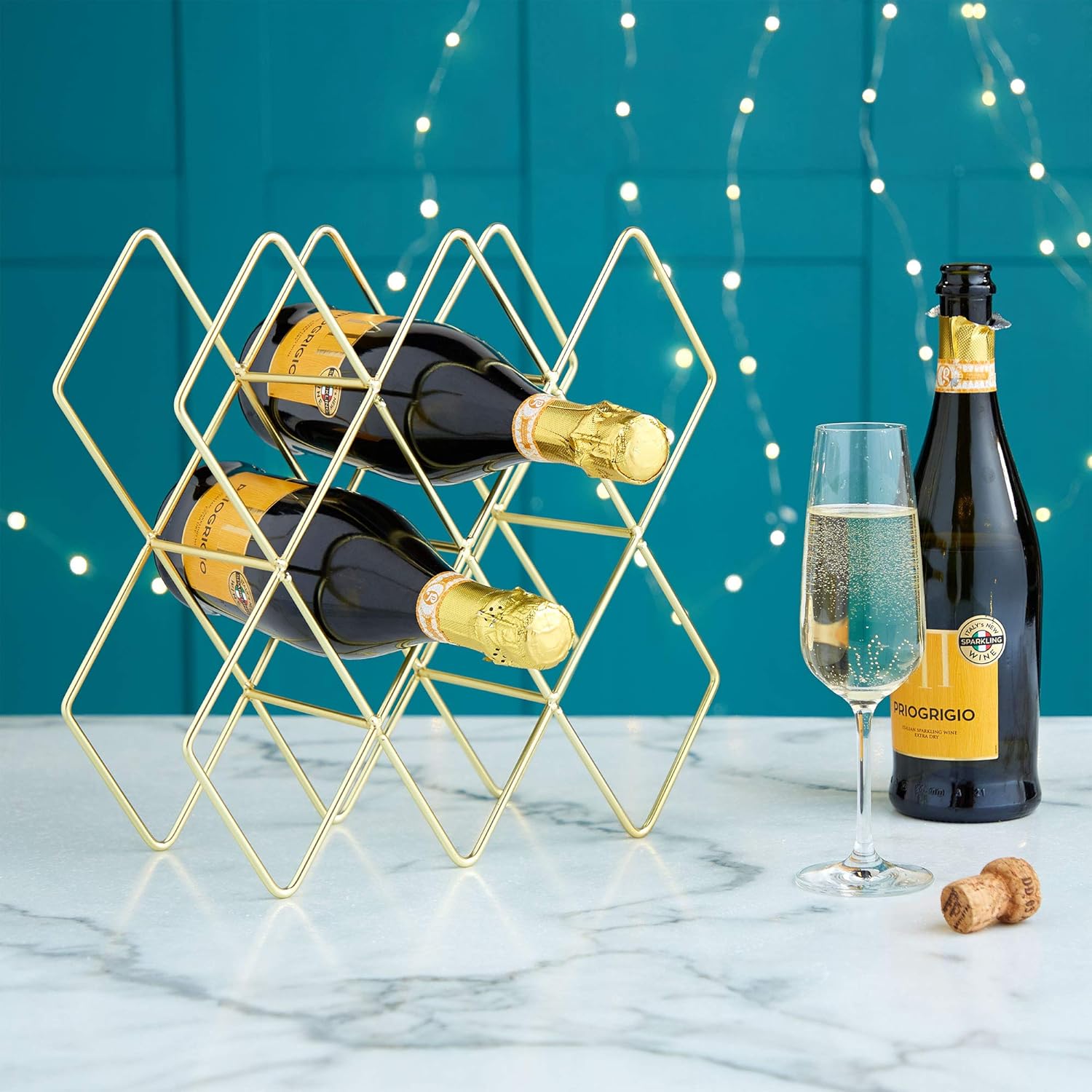 VonShef Wine Rack/Holder/Shelves/Storage 810 Bottle Metal Brushed