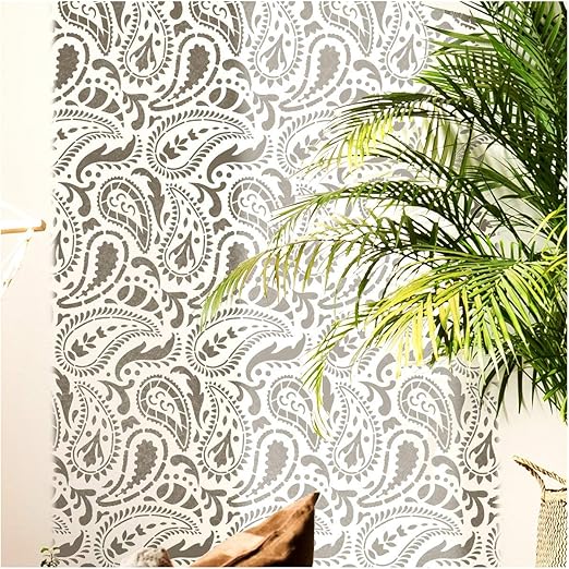 Amazon Com Taj Mahal Paisley Furniture Wall Floor Stencil For