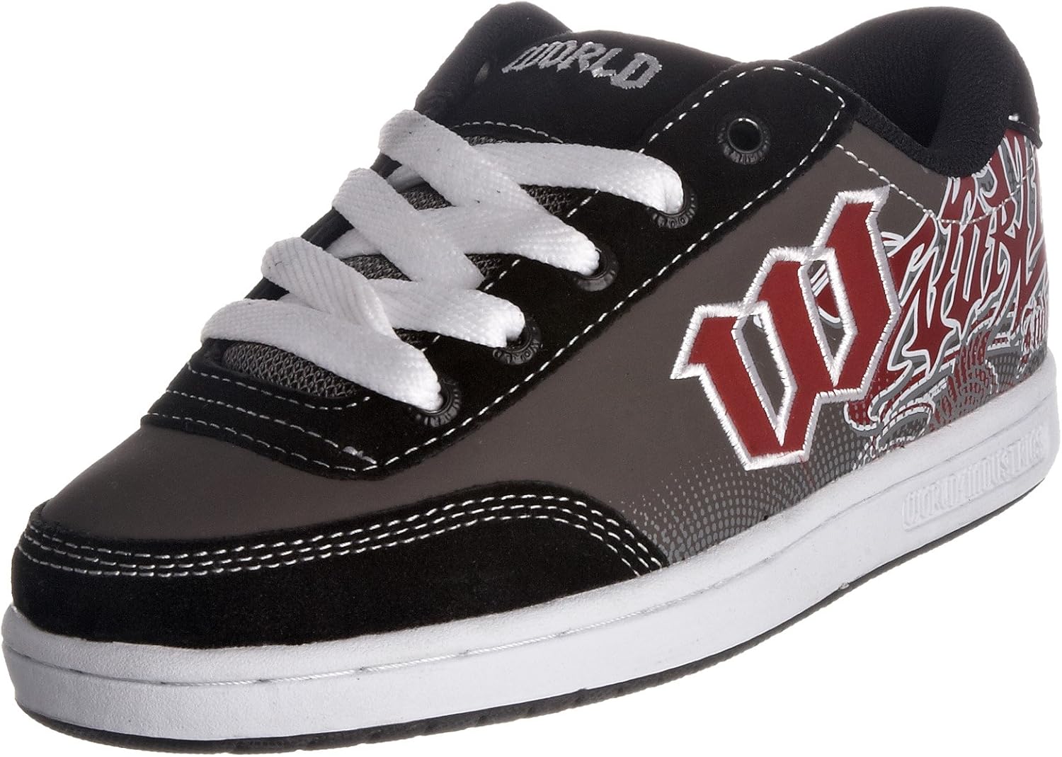 World Industries Junior Basic Se Skate Shoe Black/Grey/Red WINSHO0304