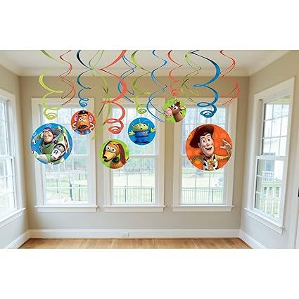Toy Story Hanging Swirl Decorations 12pc