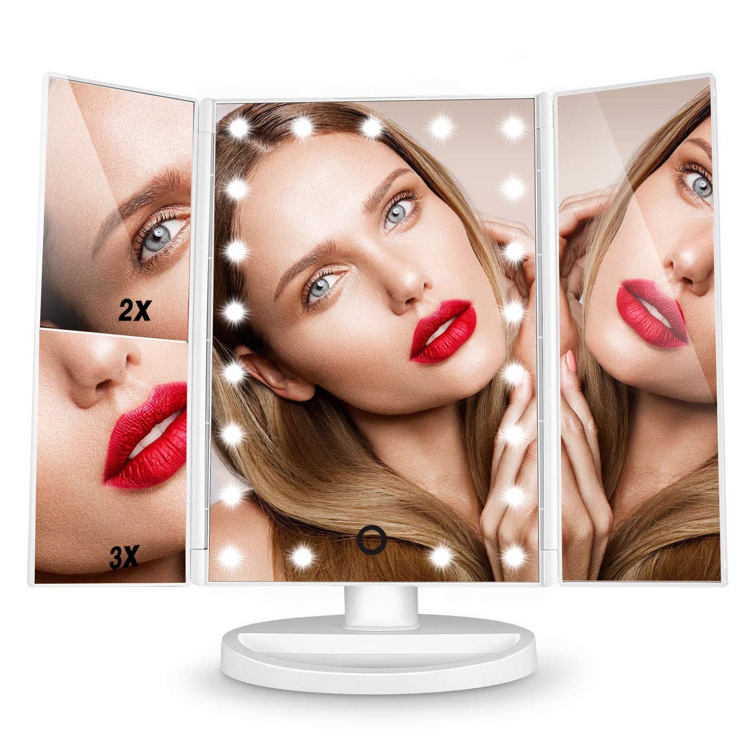 Espejo de Mesa, [Regalos Originales] HAMSWAN Espejo de Maquillaje Trípticohttps://amzn.to/2JX4wPW