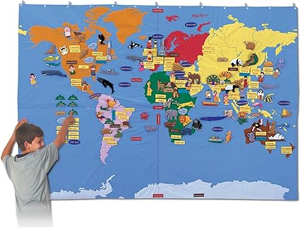 giant world map floor puzzle