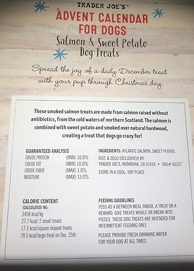 dog treat advent calendar trader joe's