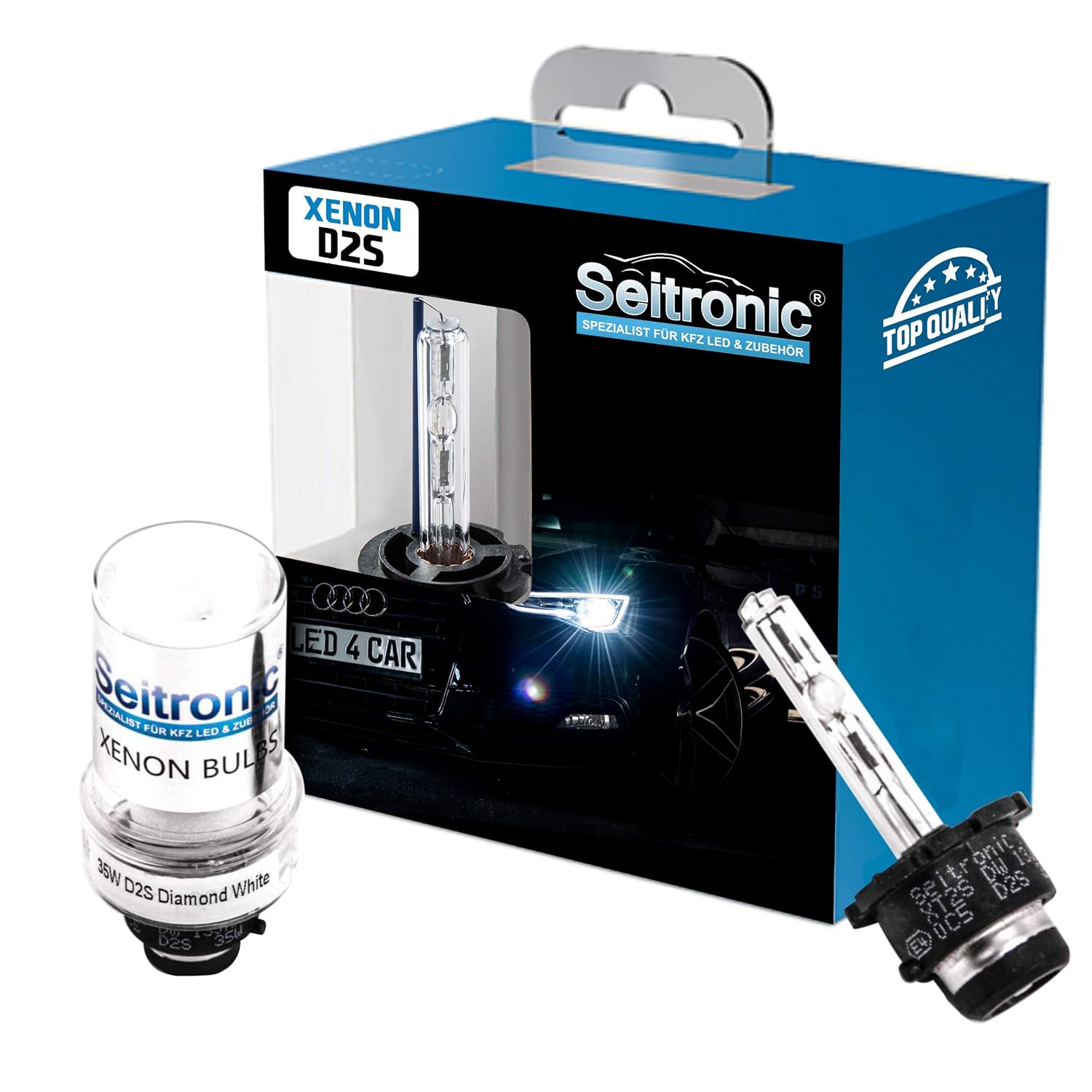 Seitronicâ ® 2x D2S Xenon Burner 6000 K with E4 PrÃ ¼ FZEICHEN/Bulbs