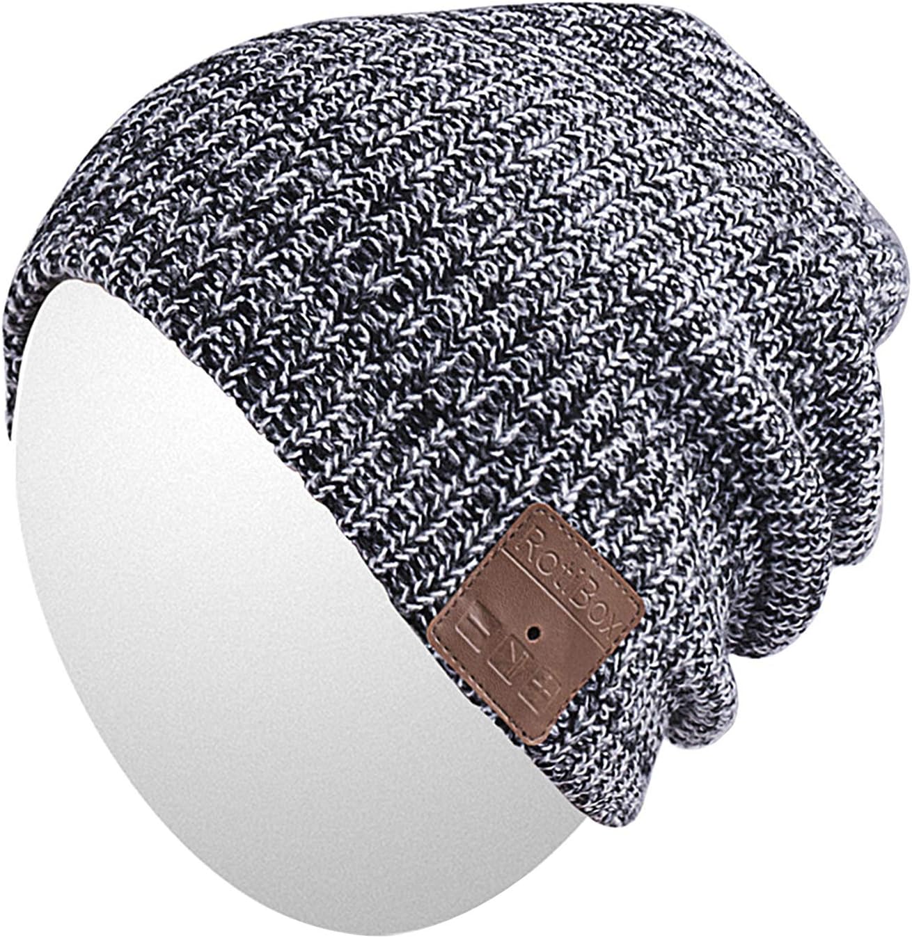 Qshell Bluetooth Beanie Hat, Winter Warm Soft Trendy Cap with Wireless Headphone Headset Earphone Stereo Speaker Mic Hands Free for Lifestyle Outdoor Sport,Compatible with iPhone Android - Gray: Electronics