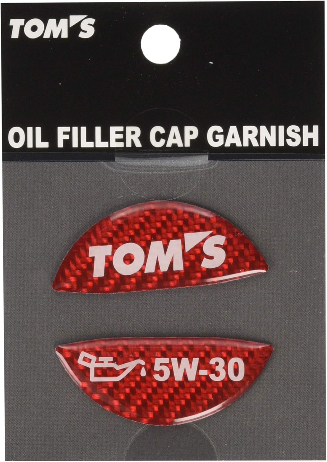 Amazon Toms トムス オイルフィラーキャップガーニッシュ レッド 5w 30 T0530 R1 オイルフィラーキャップ 車 バイク