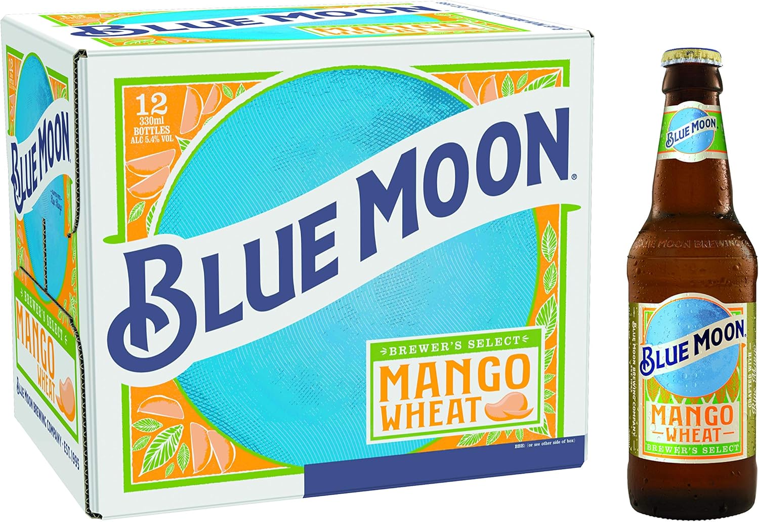 Cerveza Blue Moon Mango Weat. Caja 12 x 33cl: Amazon.es: Alimentación y bebidas
