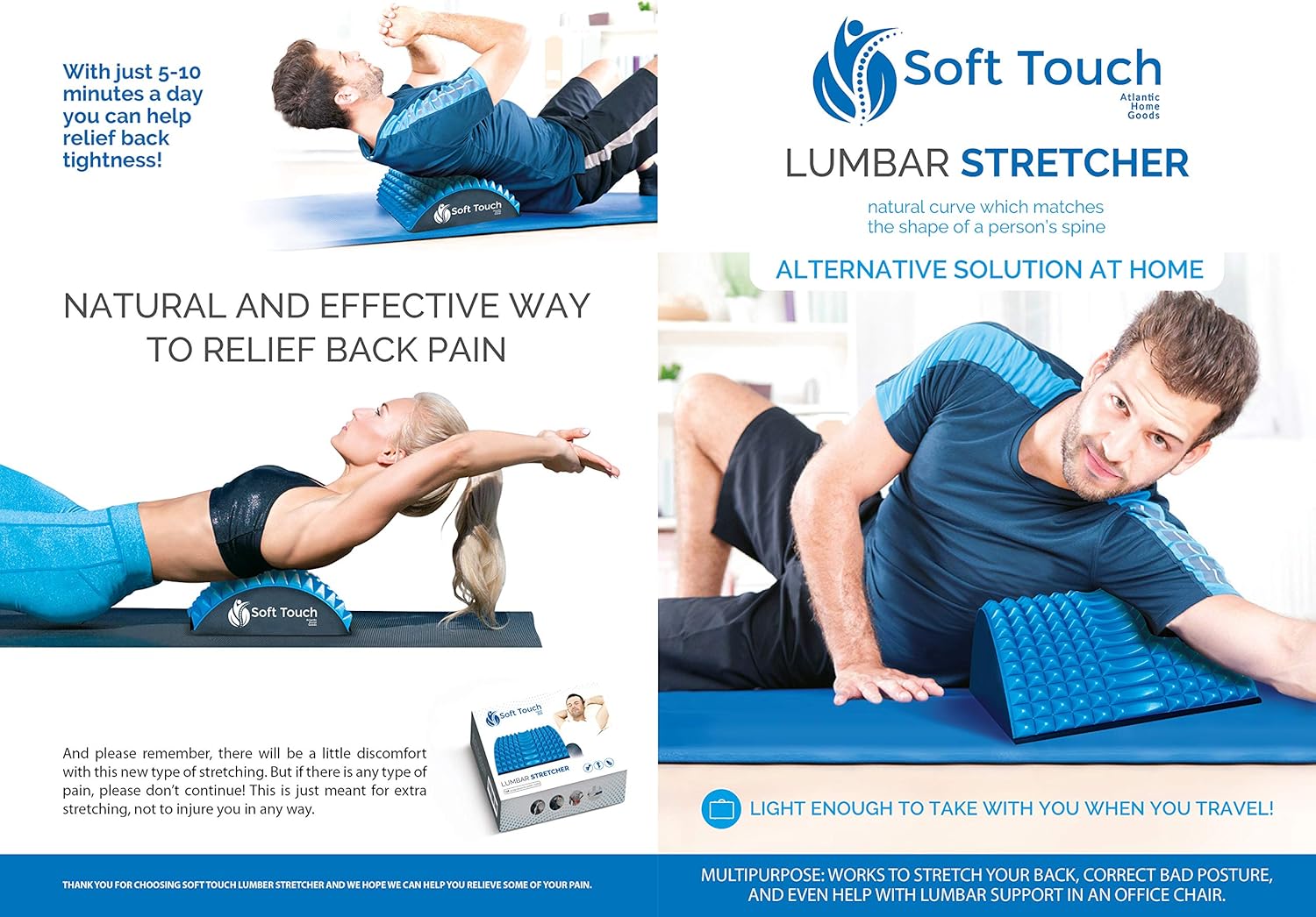 Back Stretcher - Back Pain Relief - Sciatica Pain Relief - Posture Corrector - Spinal Stenosis Pain Relief - Neck Pain Relief - Two Massage Balls Included!: Health & Personal Care