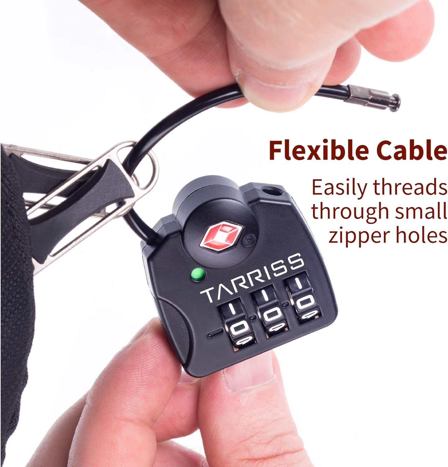  | Tarriss TSA Luggage Lock with SearchAlert (2 Pack) (Midnight Black) | Luggage Locks