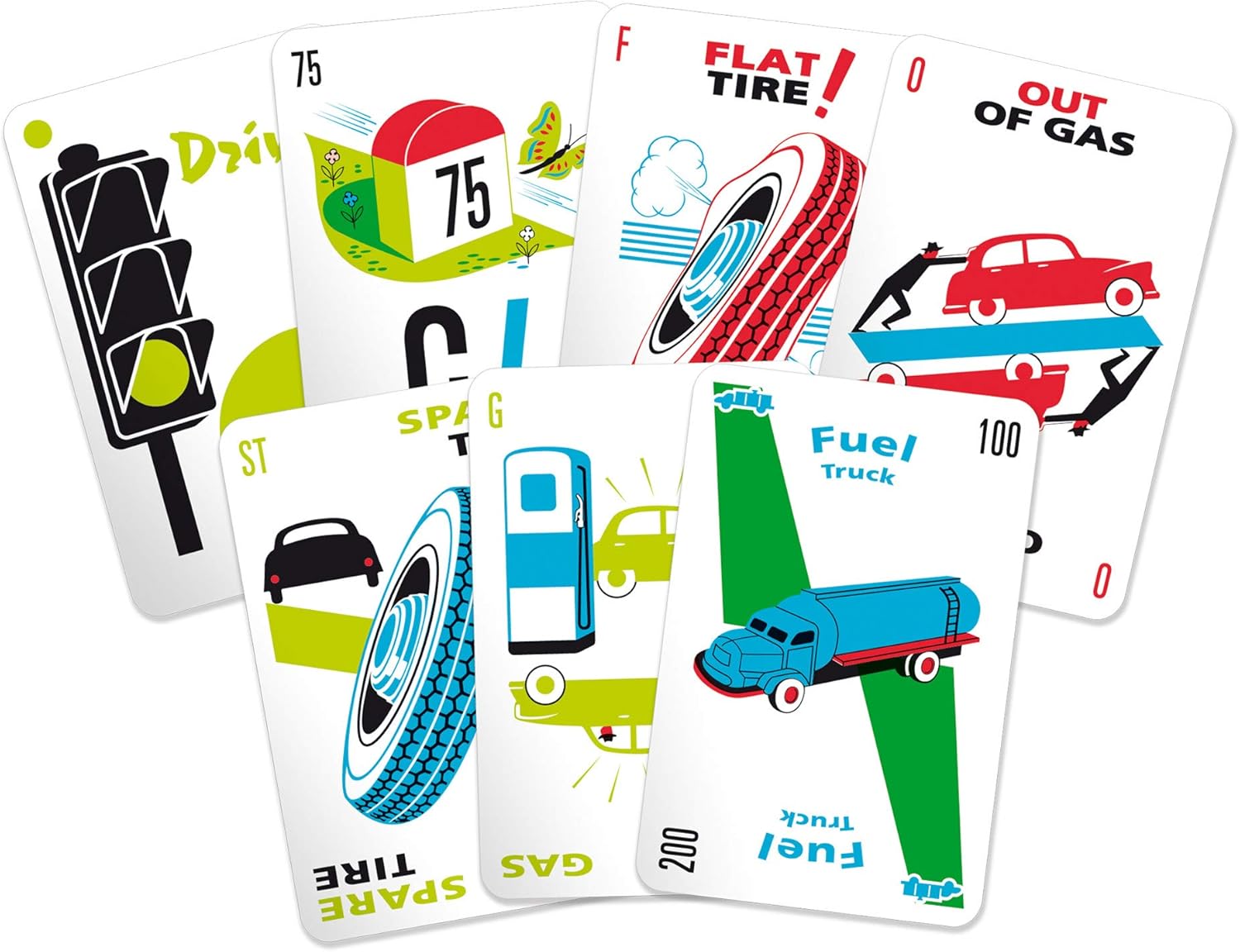 Mille Bornes Card Game in Colorful Tin: Toys & Games