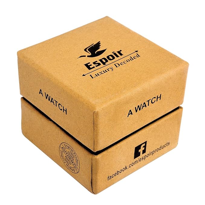 espoir analog white dial men's watch - es 109