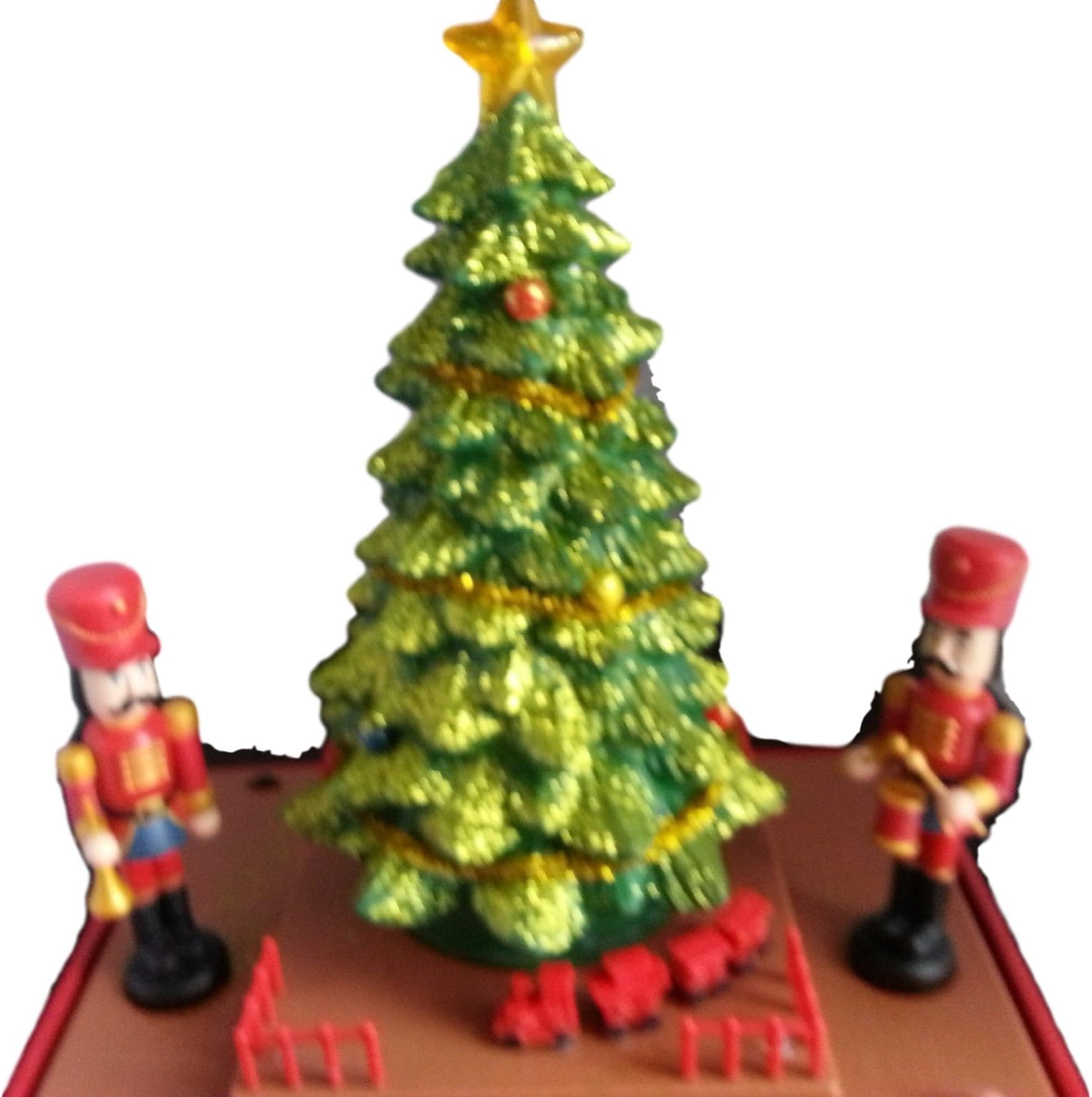 Christmas Musical Rotating Mooving Dinorama Nutcrackers Tree Train Holiday Decor