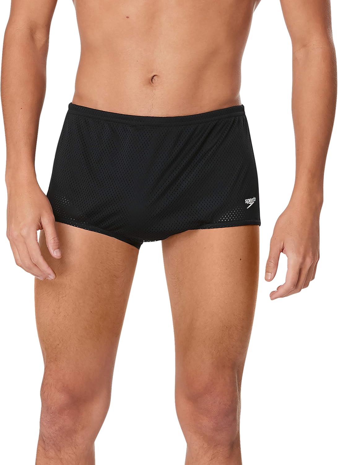 Speedo Men's Swimsuit Square Leg Poly Mesh Training Suit: Clothing