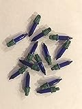 2.5 Volt Replacement Christmas Mini Lights - 100 Blue Light Bulbs - Green Base