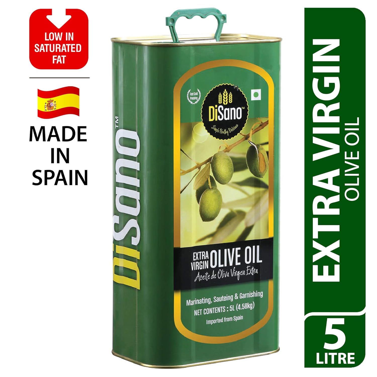 Disano Extra Virgin Olive Oil, 5L Tin Amazon.in Amazon Pantry
