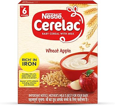 Nestle Cerelac Genereux Cereales Pour Bebes Avec Du Lait Du Ble Apple A Tir De 6 Mois Pack 300g Amazon Fr Hygiasne Et Soins Du Corps