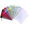 Anleolife Mix Color Party Favor Bags Organza 5x7 inch 100pcs Large Organza Drawstring Bags For Wedding Baby Shower Favors Mesh Gift Bag Jewlery Candy Bag Velvet Pouch (100pcs mix colors)