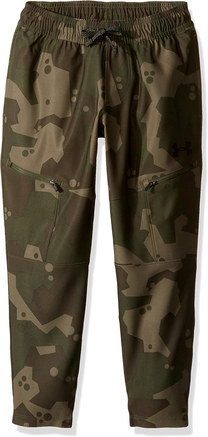 Under Armour Boys' Courtside Cargo Pants, Downtown Green