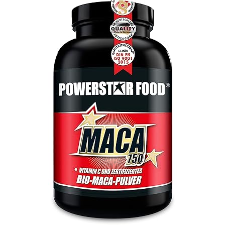 MACA PULVER Kapseln kaufen, höchstdosiert mit 2.950 mg Bio Maca und 50 mg Vitamin C in der Tagesdosis, rein pflanzliche Kapse