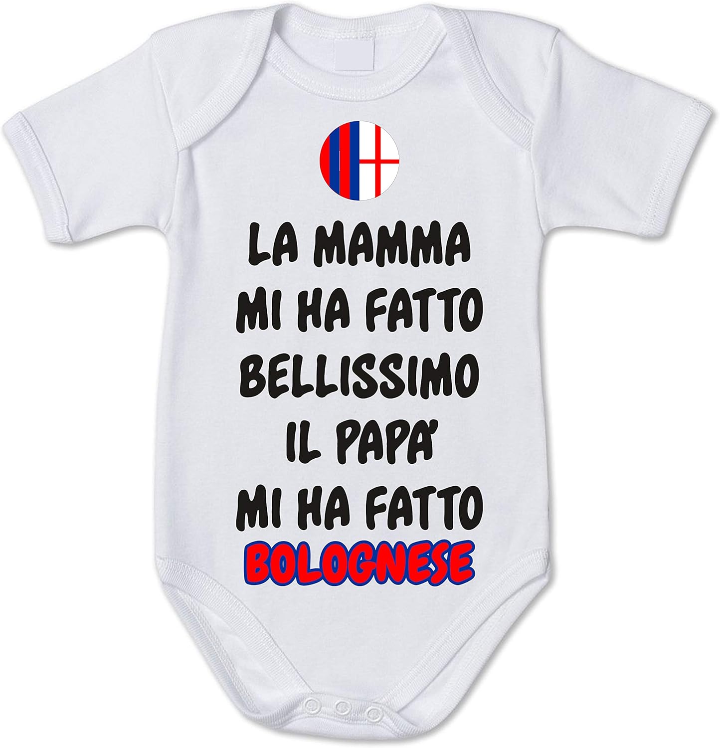 Body da Neonato La Mamma Mi ha Fatto Bellissimo Il papà Mi ha Fatto rossoblu Idea Regalo Body da Neonato La Mamma Mi ha Fatto Bellissimo Il papà Mi ha Fatto rossoblu Idea Regalo
