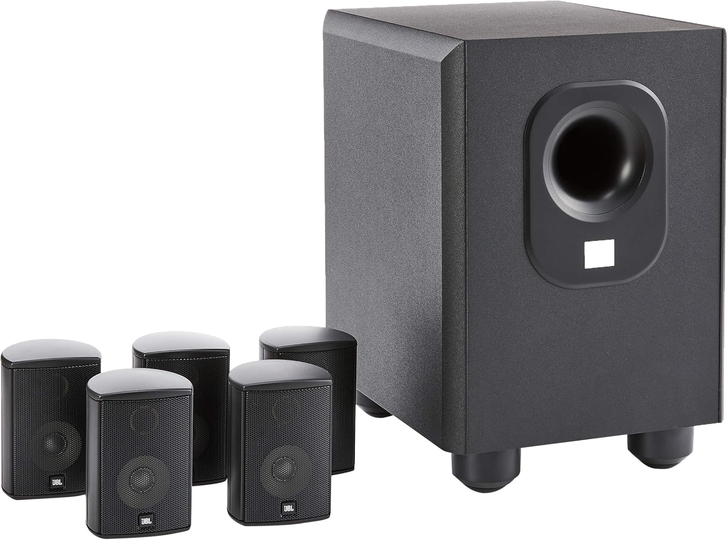 Amazon Com Leviton Aeh50 Bl Architectural Edition Powered By Jbl 5 Channel Surround Sound Home Cinema Speaker System Black Home Improvement