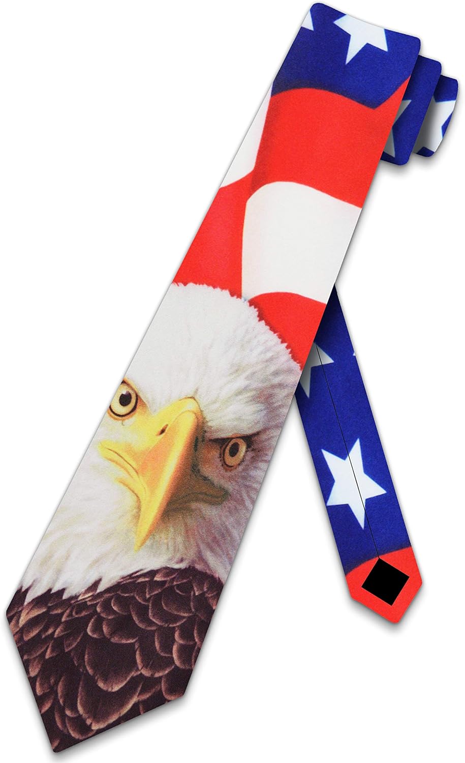 American Freedom flag tie Mens Necktie with Eagle by Three Rooker