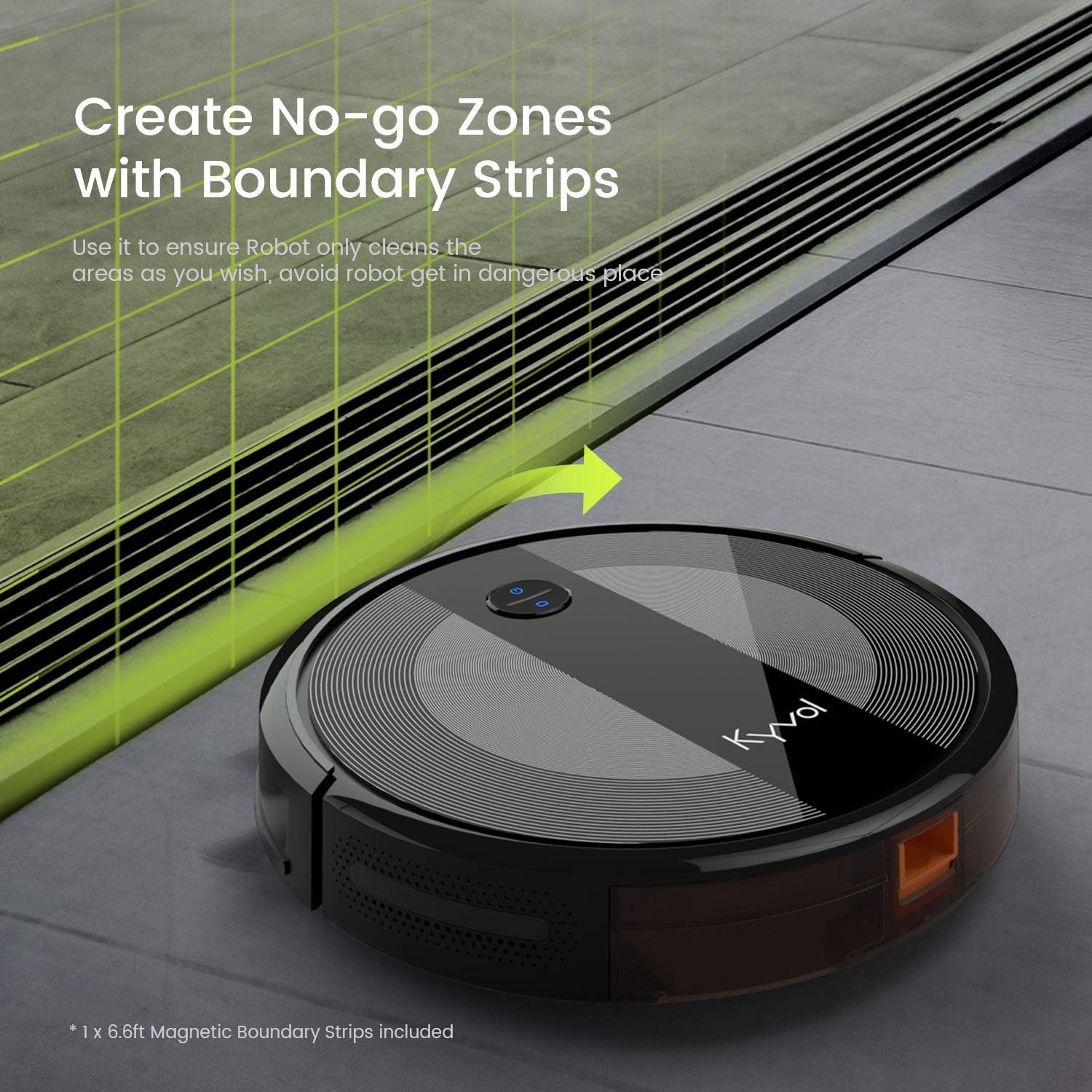Kyvol Cybovac E20 Robot Vacuum Cleaner, 2000Pa Suction, 150 min Runtime, Boundary Strips Included, Quiet, Super-Thin, Self-Charging, Works with Alexa, Ideal for Pet Hair, Carpets, Hard Floors: Home & Kitchen