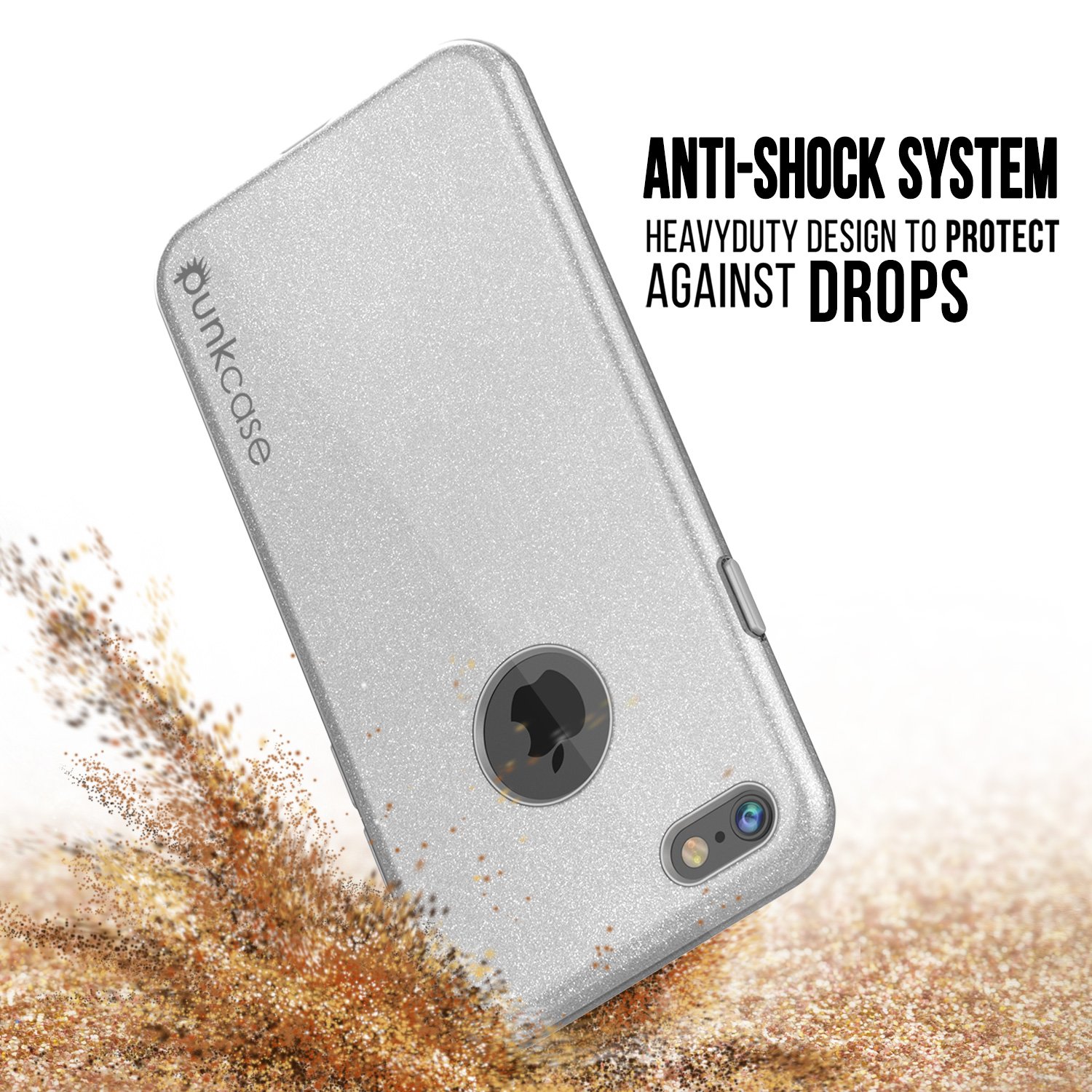 iPhone 8 Case, Punkcase Galactic 2.0 Series Ultra Slim Protective Armor TPU Cover w/Tempered Glass Screen Protector & Lifetime Exchange Warranty for Apple iPhone 7 & 8 [Silver]