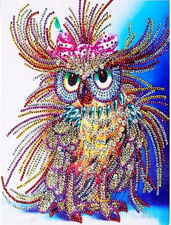 Peinture Diamant 5d Enfant Chouette Diy Day8 Broderie De Diamants Point De Croix En Resine Decoration De Maison Salon Chambre Diamond Painting Kits Decoration De Noel Cadeau Pas Cher Amazon Fr Cuisine