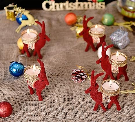 Buy Collectible India Tealight Candle Votive Holders Reindeer