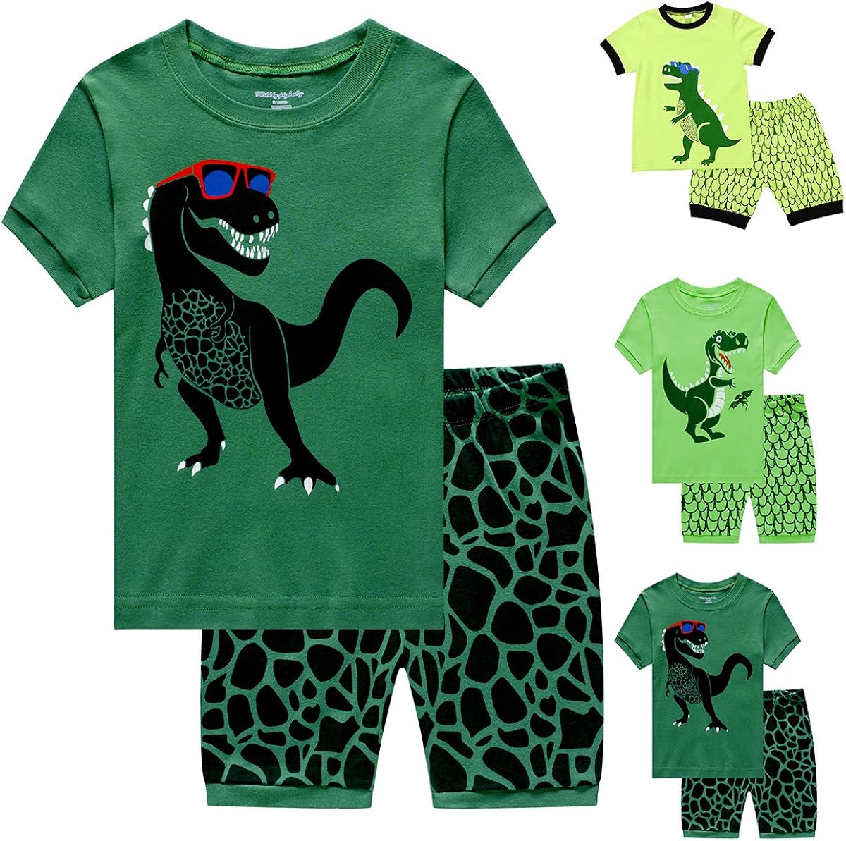 Baby Kid Pajamas Set Dinosaur Print Cotton Sleepwear 2pcs
