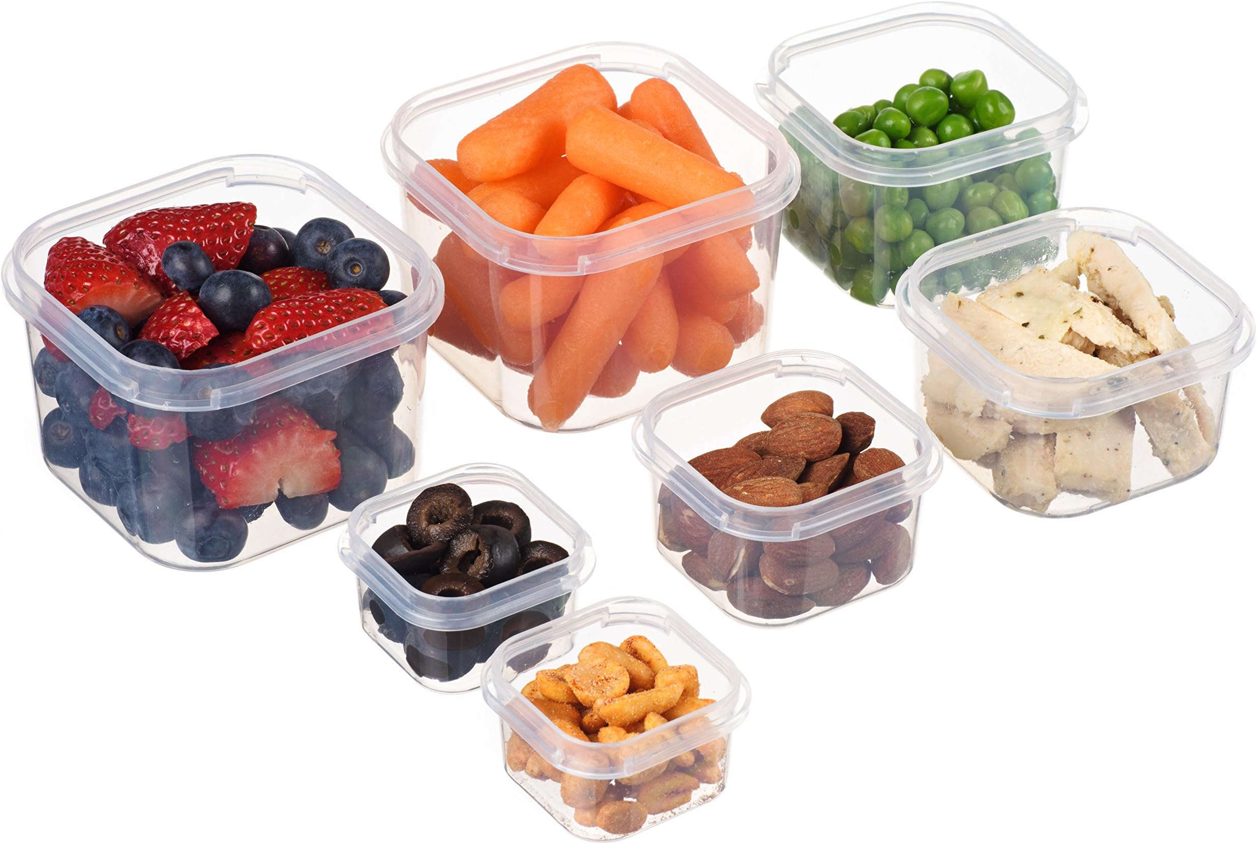Meal Prep Haven 7 Piece Portion Control Container Kit with Guide, Black, Comparable to 21 Day Fix