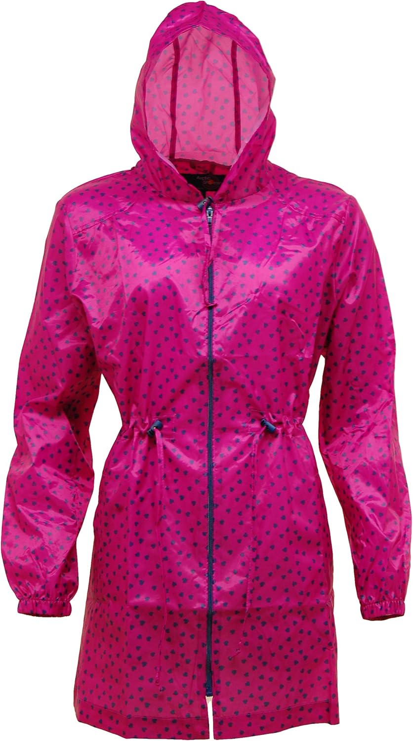 Womens Printed Pac A Mac Rain Coat Long Kagool Amazon.co.uk Clothing