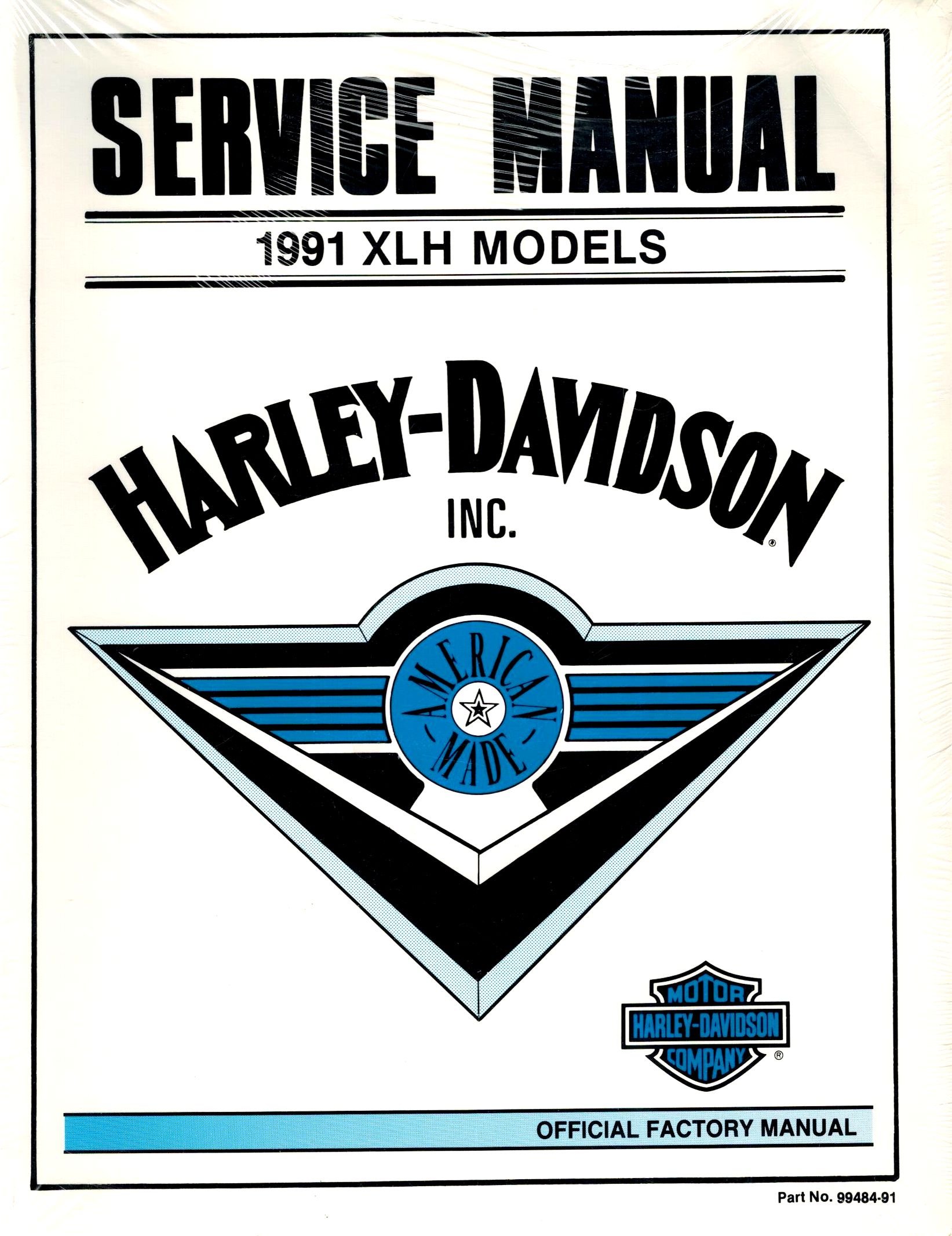Harley-Davidson Service Manual - 1991 XLH Models Paperback – 1990